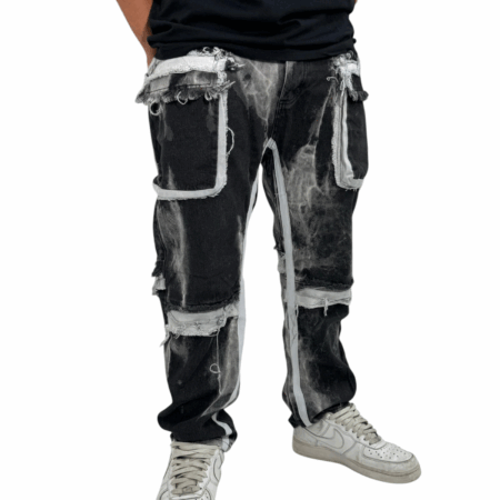 Jeans cargo zoe, dotate di tasche laterali, aggiungendo un tocco di stile grunge.
