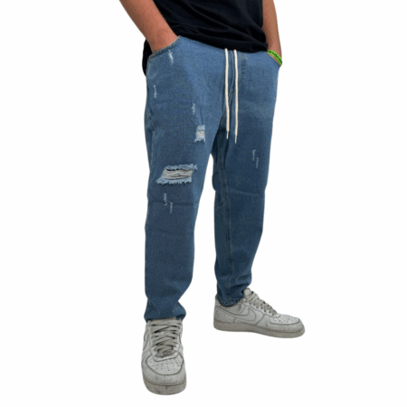 Jeans jogger con strappi