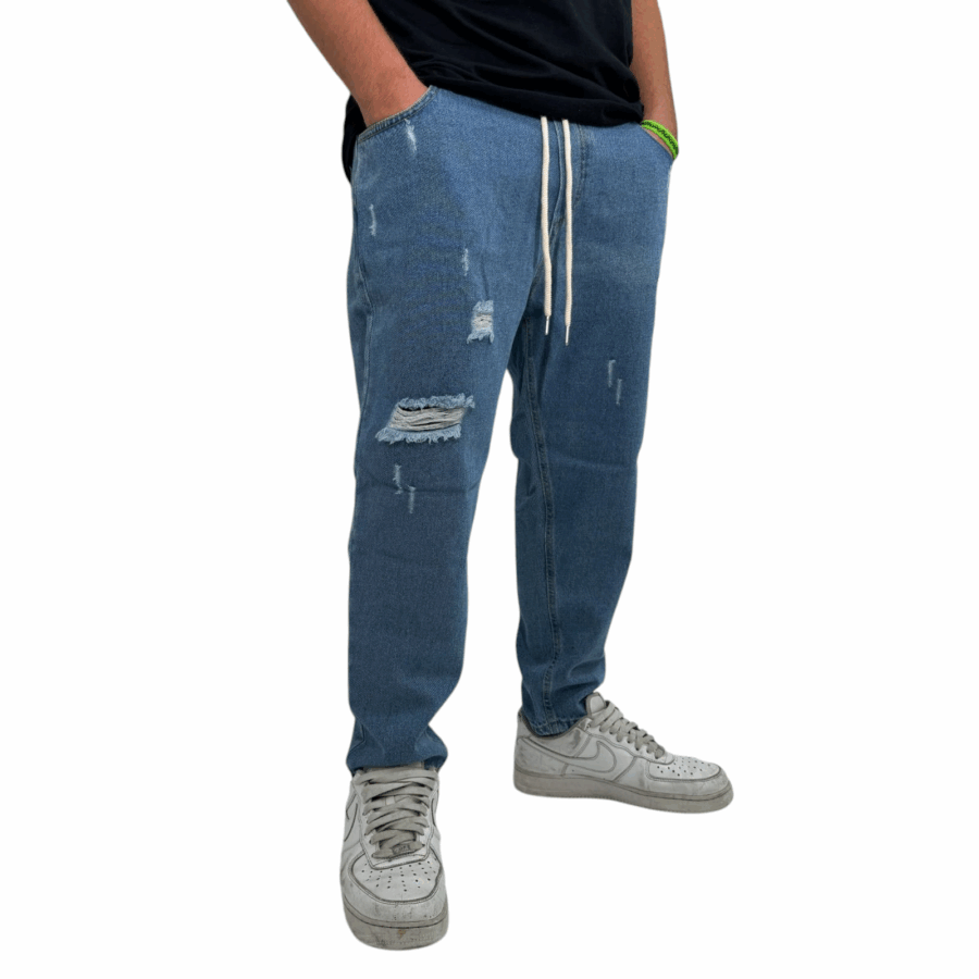 Jeans jogger con strappi