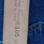 Cintura 105 cm in vero cuoio - made in italy - aml luxury. rifinita con cura nei dettagli. il logo pressato aml luxury rappresenta un segno distintivo di qualità e stile. fibbia in metallo resistente. - immagine 4