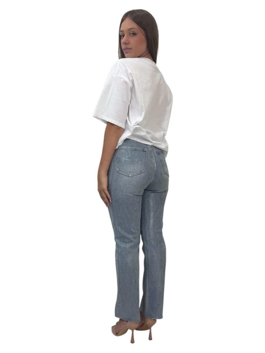 T-shirt bianca effetto scotch - immagine 3