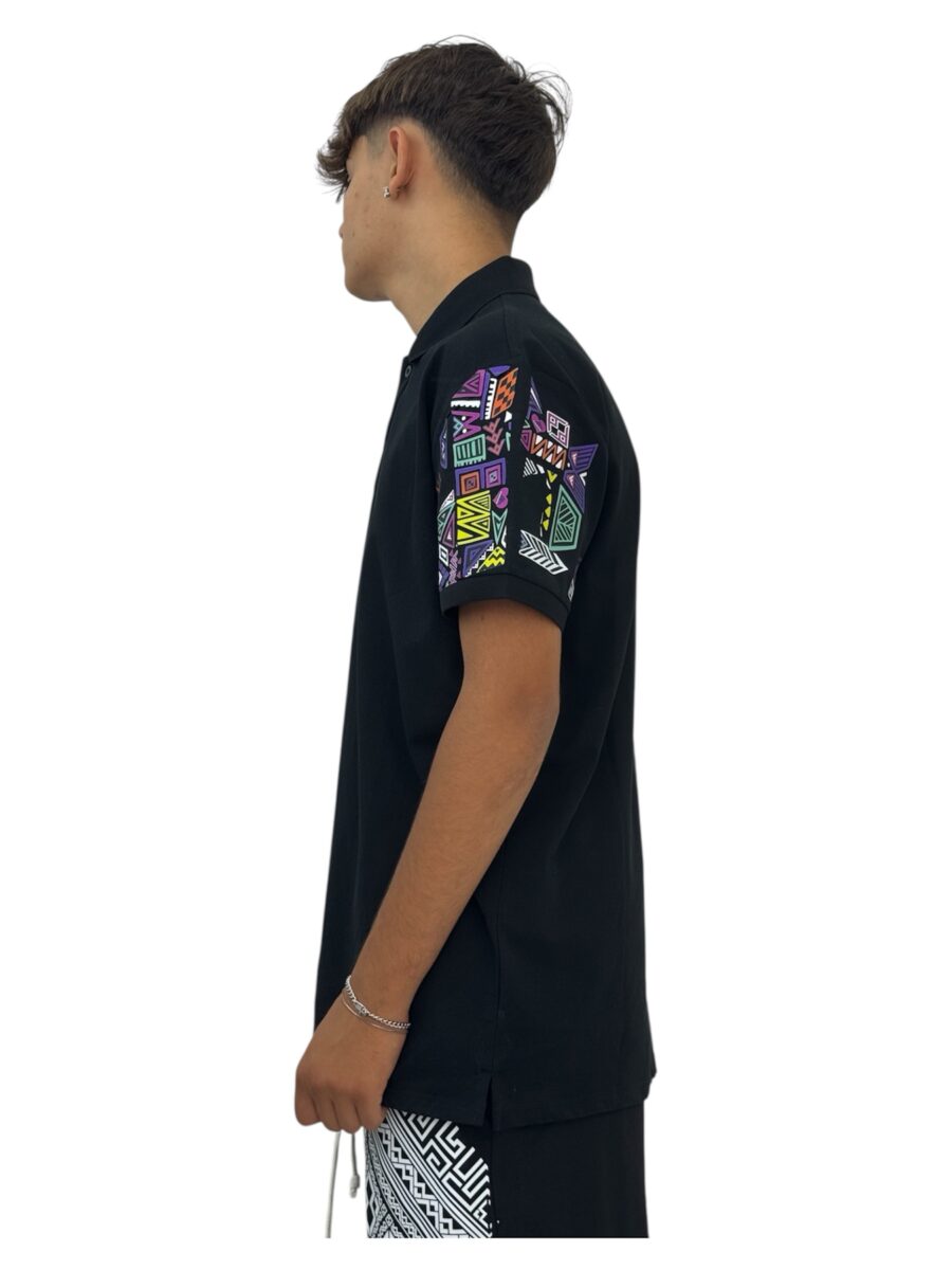 Polo mosaic nera - immagine 5