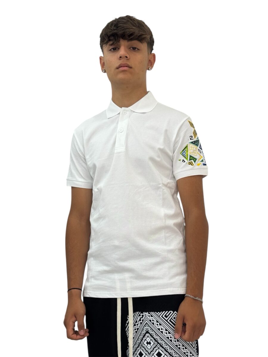 Polo mosaic bianco - immagine 5