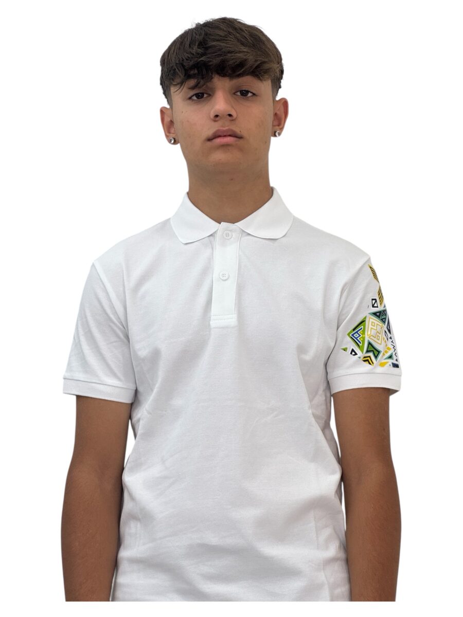 Polo mosaic bianco - immagine 3