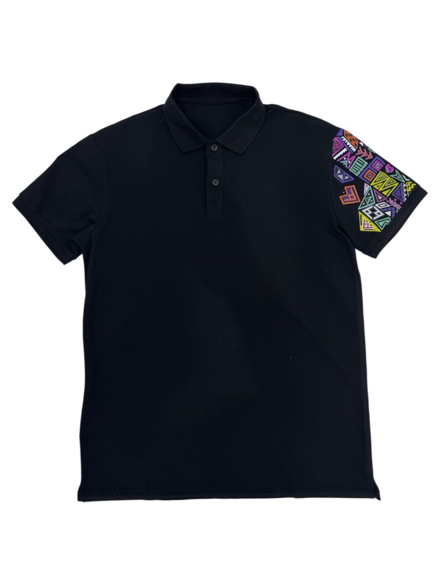 Polo mosaic nera - immagine 2