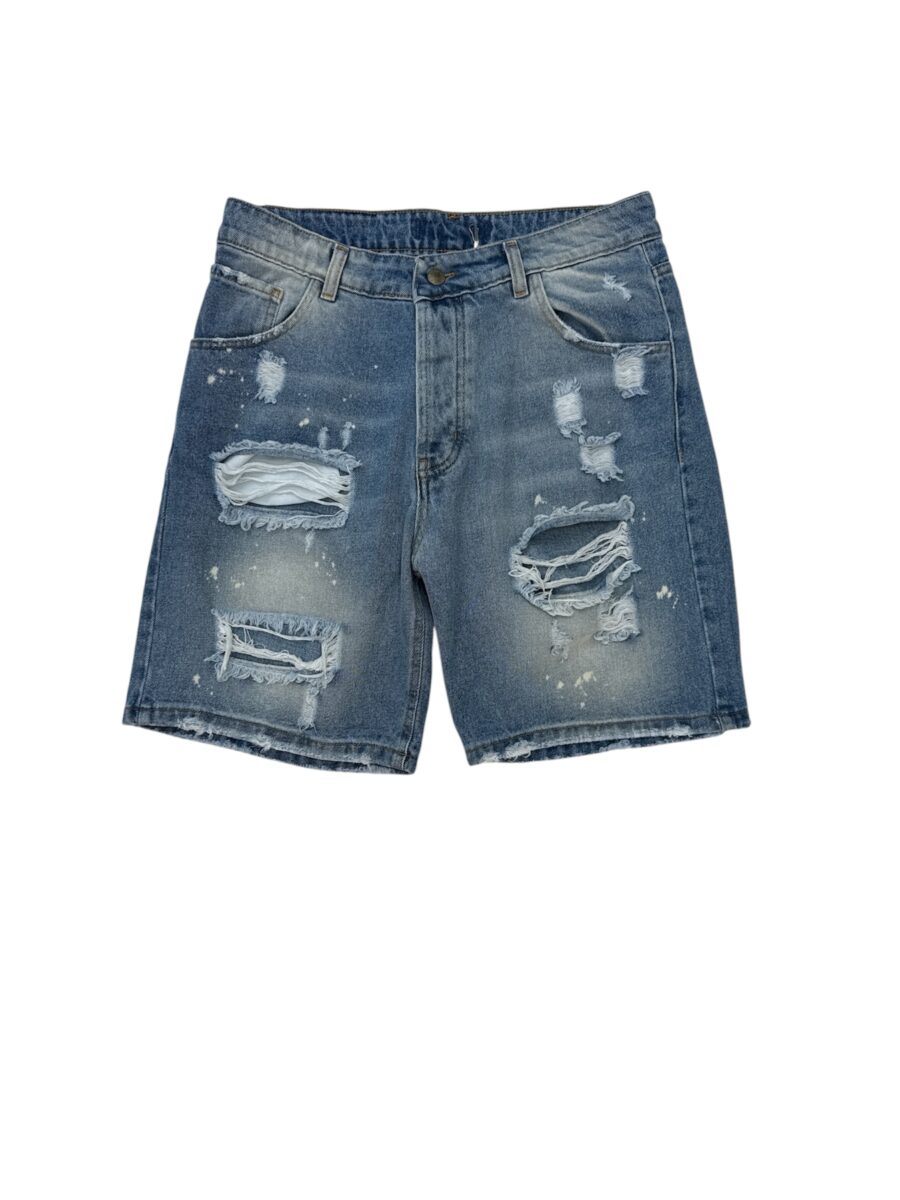 Jeans corto con logo aml