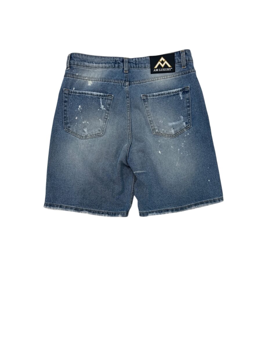 Jeans corto con logo aml - immagine 2